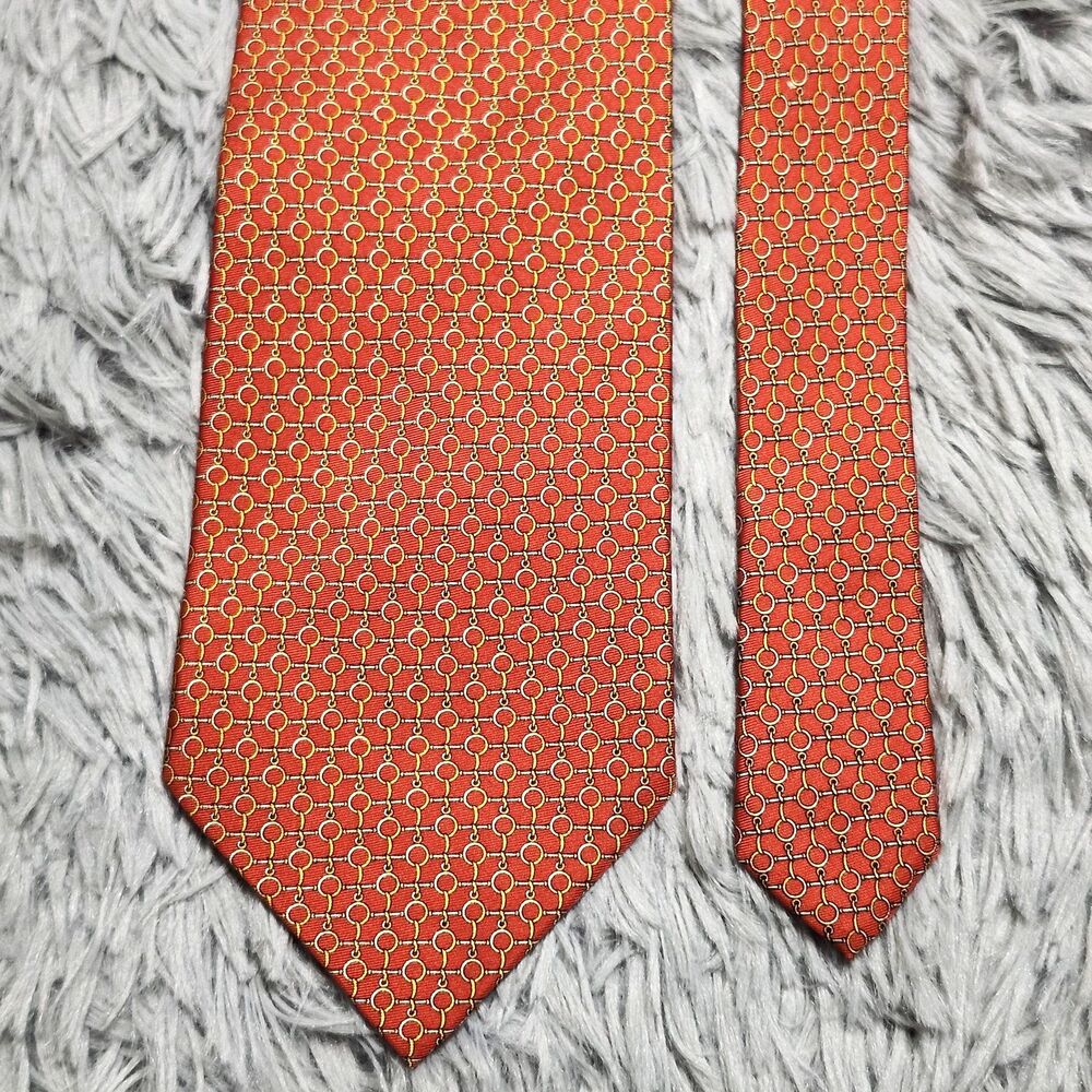 Firenze Tie Mens Luxury Silk Geometric Pattern Made In Italy‎ 60in Dress Necktie